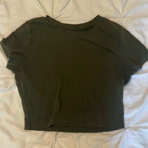 Green crop top
